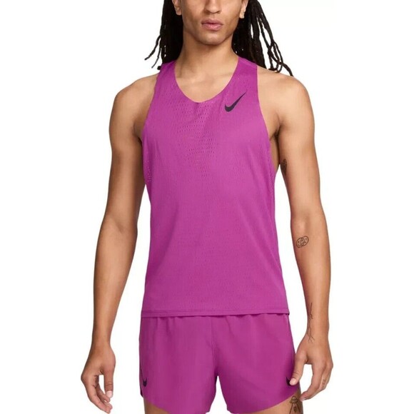 Nike Aeroswift Dri-Fit ADV Running Singlet Hot Fuchsia FN4231-518 Men's XXL NEW - Picture 1 of 15